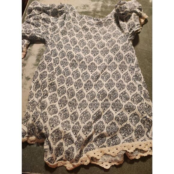 Eberjey blue&white crochet trim coverup dress sz S/M - Picture 3 of 3